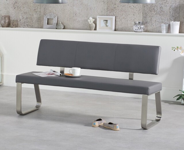 Austin Large Grey Bench With Back