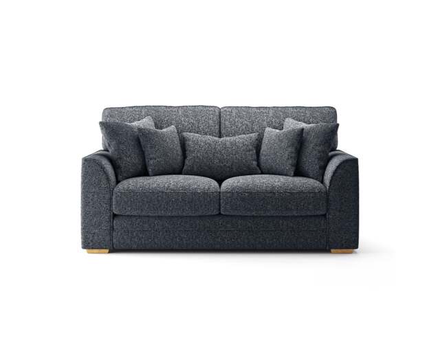 Jasper Navy Chenille Fabric 2 Seater Sofa