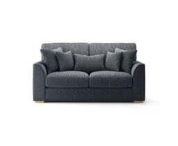 Jasper Navy Chenille Fabric 2 Seater Sofa
