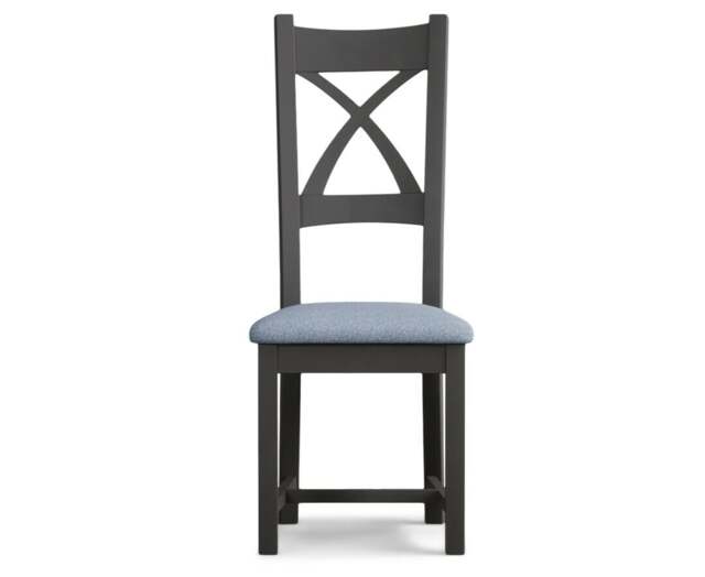 Painted Blue Set of 2 Painted Dining Chairs