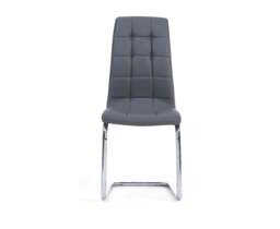 Vigo Grey Set of 2 Faux Leather Dining Chairs