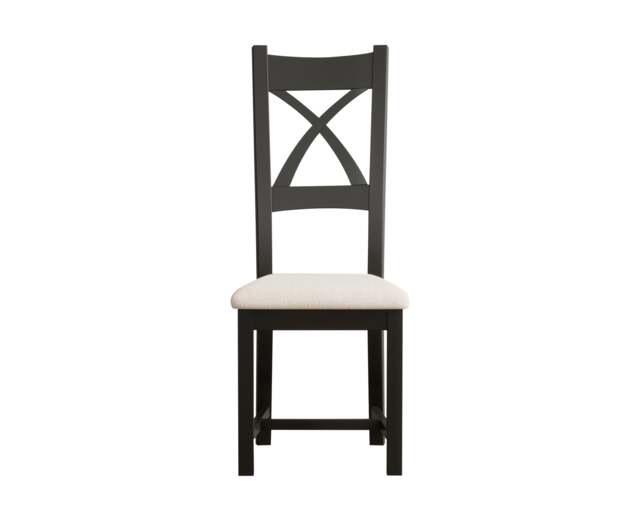 Painted Linen Set of 2 Painted Dining Chairs