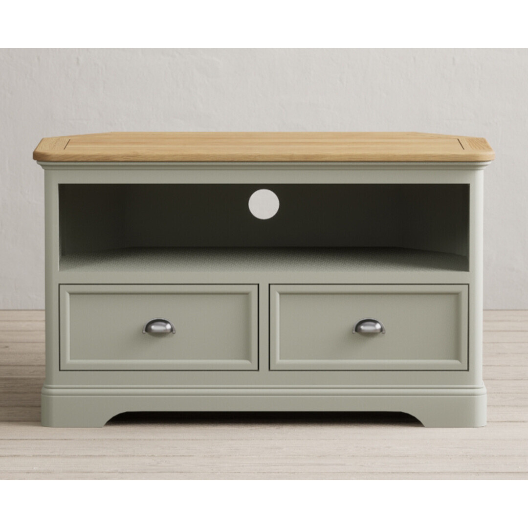 Bridstow Soft Green Painted Corner TV Cabinet