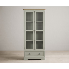 Bridstow Soft Green Painted Glazed Display Cabinet