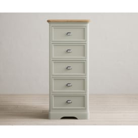 Bridstow Soft Green Painted 5 Drawer Tallboy
