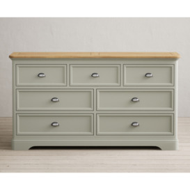 Bridstow Soft Green Painted Wide Chest Of Drawers