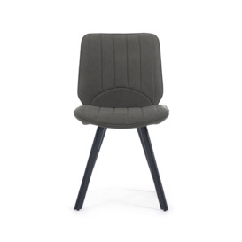 Hendrick Grey Faux Leather Dining Chairs