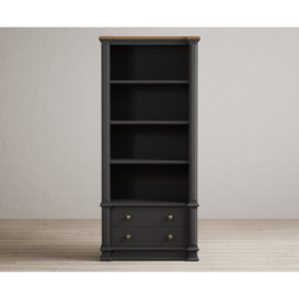Lawson Oak and Charcoal Grey Painted Tall Bookcase