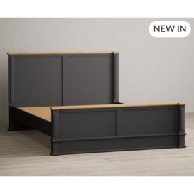 Lawson Oak and Charcoal Grey Painted Kingsize Bed