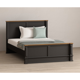 Lawson Oak and Charcoal Grey Painted Double Bed