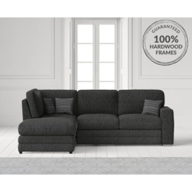 Madden Charcoal Grey Fabric Left Hand Facing Corner Sofa