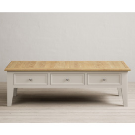 Weymouth Oak and Soft White Painted Extra Large 6 Drawer Coffee Table