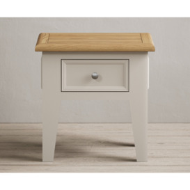 Weymouth Oak and Soft White Painted Lamp Table