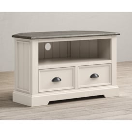 Dartmouth Oak and Soft White Painted Corner TV Cabinet