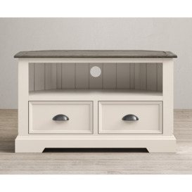 Dartmouth Oak and Soft White Painted Corner TV Cabinet