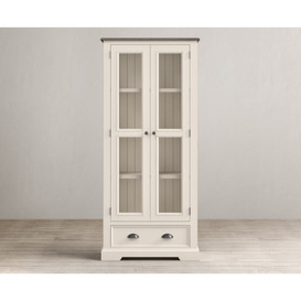 Dartmouth Oak and Soft White Painted Glazed Display Cabinet