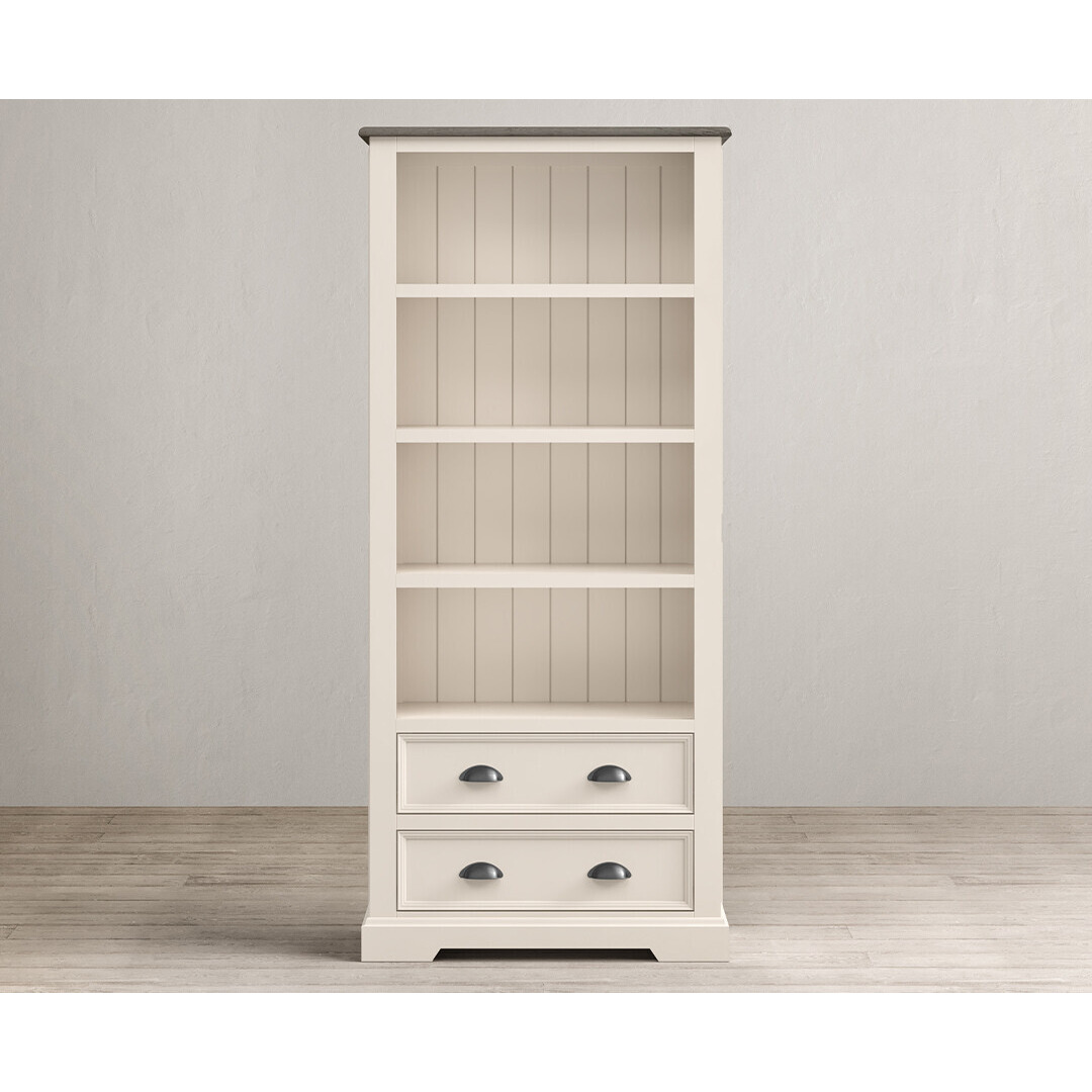Dartmouth Oak and Soft White Painted Tall Bookcase