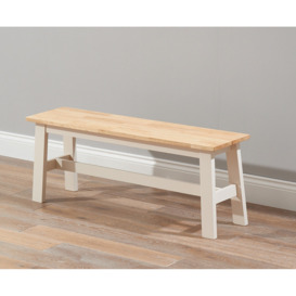 Chiltern Large Cream and Oak Bench