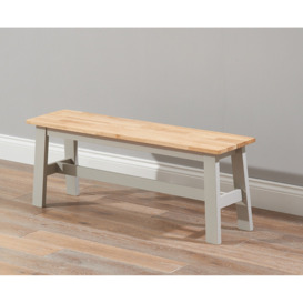 Chiltern Large Grey and Oak Bench