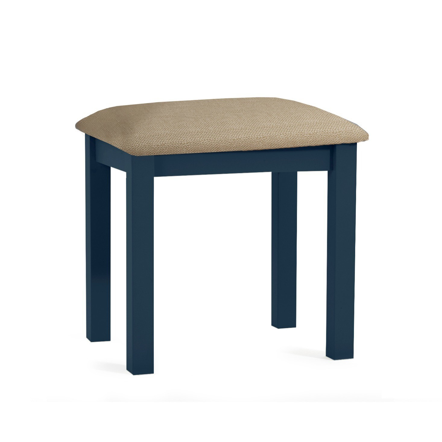 Somerset Oak and Blue Dressing Table Stool
