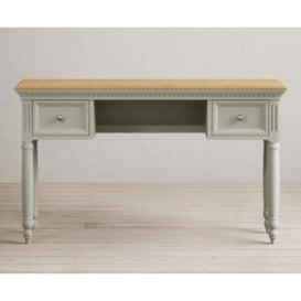 Francis Oak and Soft Green Painted Dressing Table