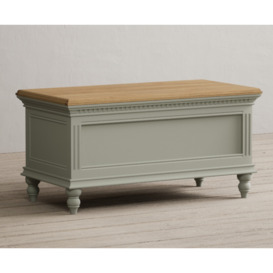 Francis Oak and Soft Green Painted Blanket Box