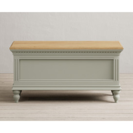 Francis Oak and Soft Green Painted Blanket Box
