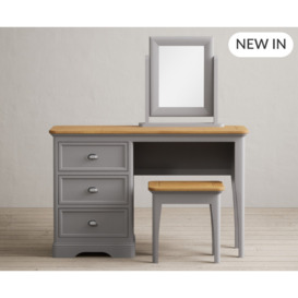 Bridstow Oak and Light Grey Painted Dressing Table Set