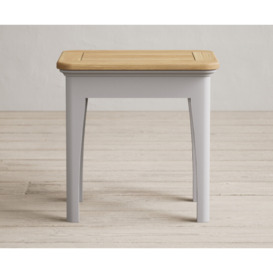 Bridstow Oak and Light Grey Painted Dressing table Stool