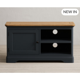 Bridstow Oak and Blue Painted Small TV Cabinet