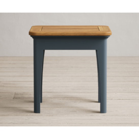 Bridstow Oak and Blue Painted Dressing Stool