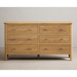 Loxton Solid Oak Wide Chest Of Drawers