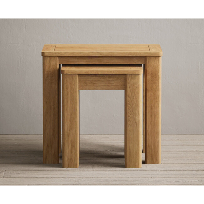 Eclipse Solid Oak Nest Of Tables