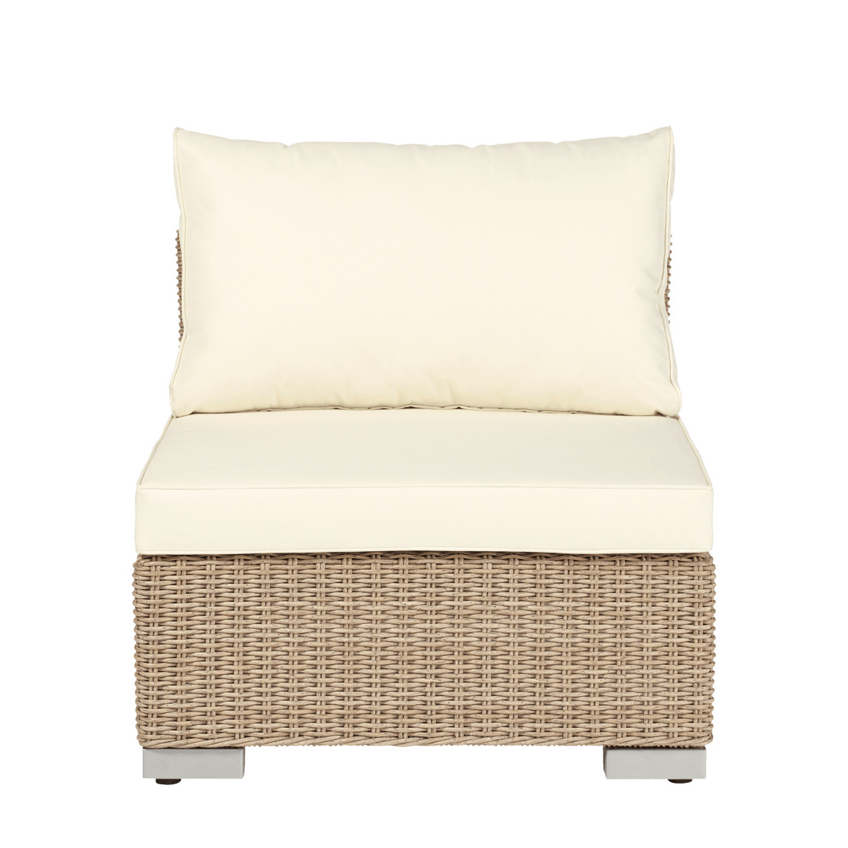 OKA, Luccombe Armless Chair - Off-White, Garden Seating, All Weather Rattan