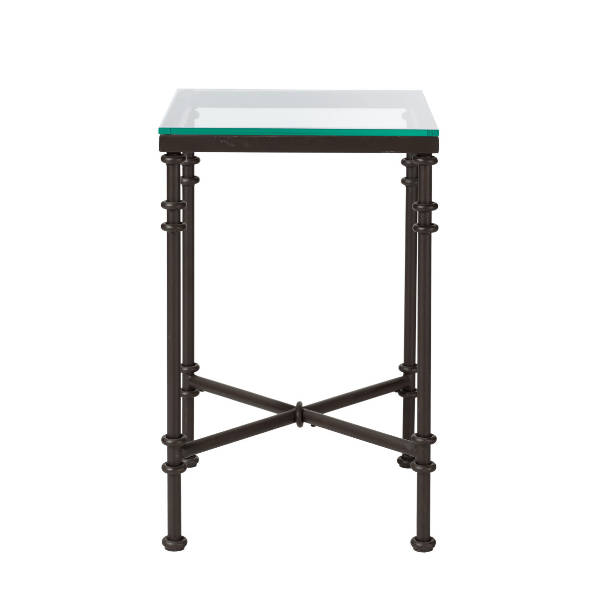 OKA, Small Pompidou Side Table - Metal, Side Tables, Glass/Metal