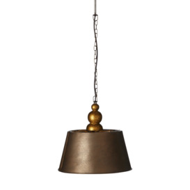 OKA, Small Ellington Hanging Light - Antique Bronze/Gold, Hanging Lights, Metal/Wood