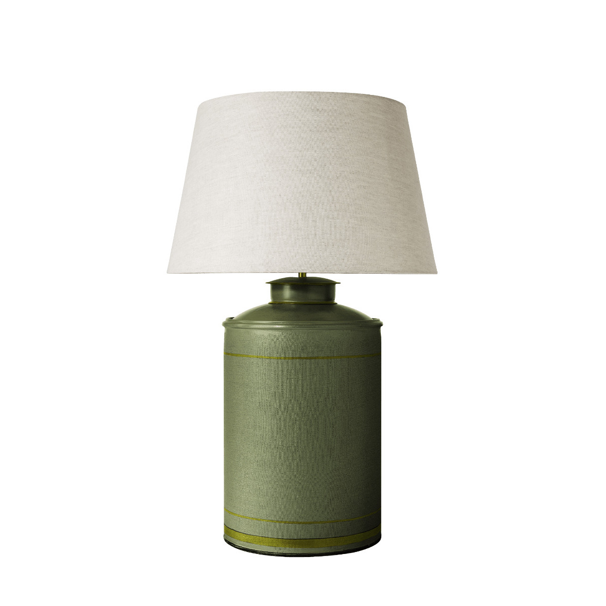 OKA, Camellia Handpainted Table Lamp - Pale Blue, Table Lamps, Metal