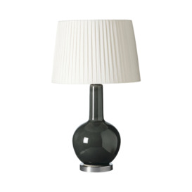 OKA, Grenadilla Table Lamp - Charcoal, Table Lamps, Ceramic