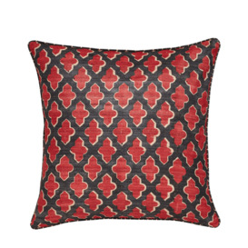 OKA, Serigraph Reversible Pillow Cover - Red/Black, Cushion Covers, Silk, Printed