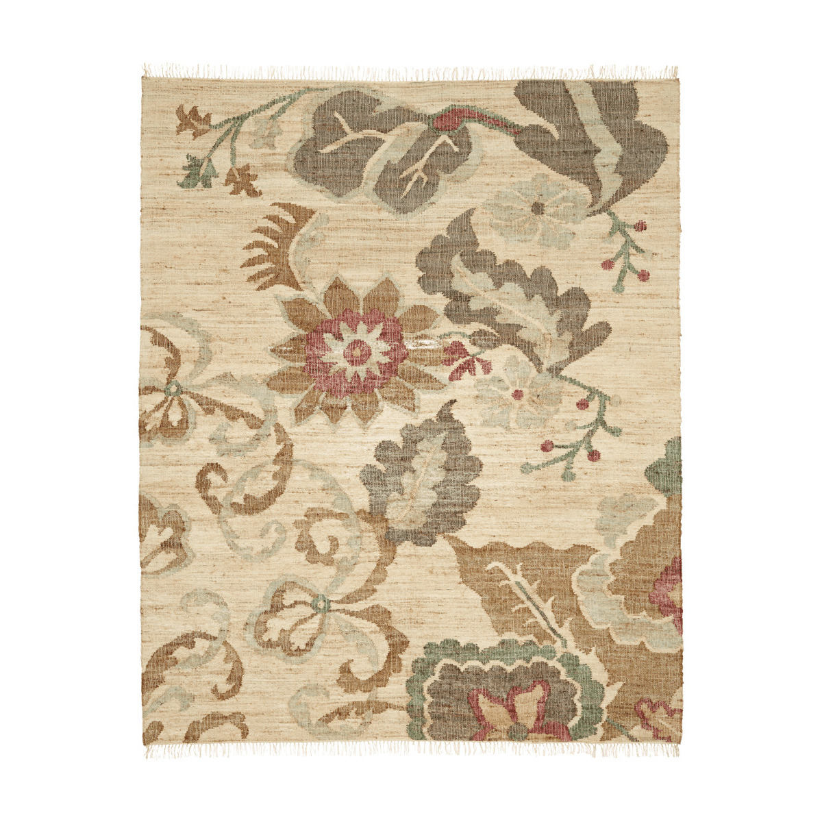 OKA, Kaliveli Rug - Multi, Rugs, Cotton/Jute, Floral