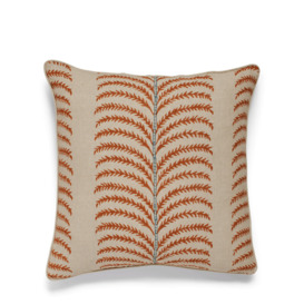 OKA, Areca Cushion Cover - Dirty Orange, Cushion Covers, Linen, Printed