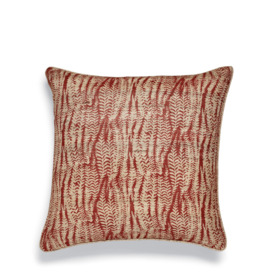 OKA, Elemeri Cushion Cover - Blood Orange, Cushion Covers, Silk, Floral