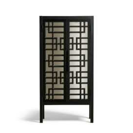 OKA, Katsura Cabinet - Rubbed Black/Red, Cabinets, Mango Wood/Plastic