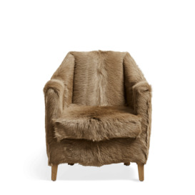 OKA, George Club Chair - Fawn, Armchairs, Goat Hair