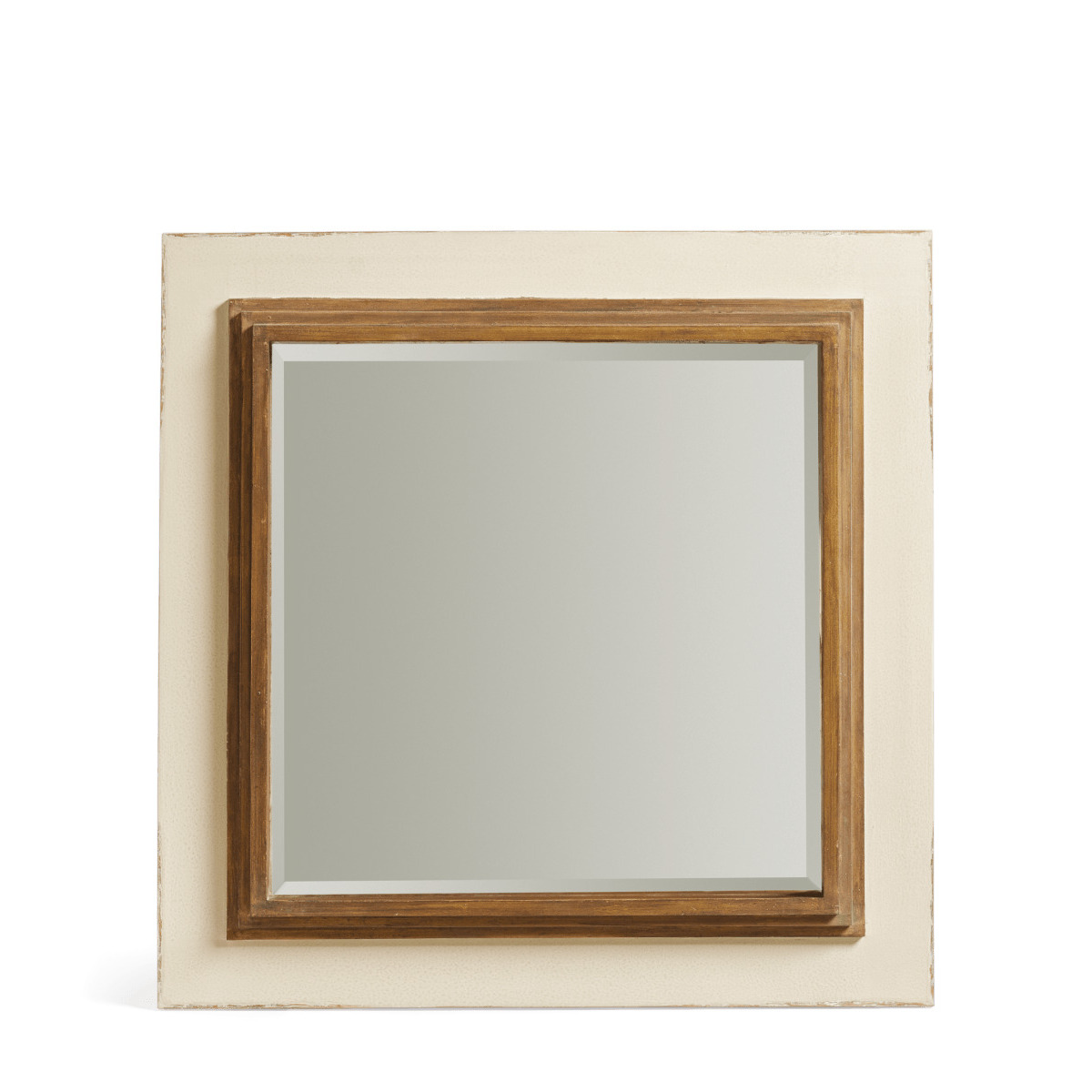 OKA, Konsentris Mirror, Square - Cream/Gold, Mirrors, Bayur Wood