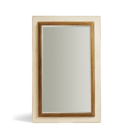 OKA, Konsentris Mirror, Rectangular - Cream/Gold, Mirrors, Bayur Wood/Glass/Plywood