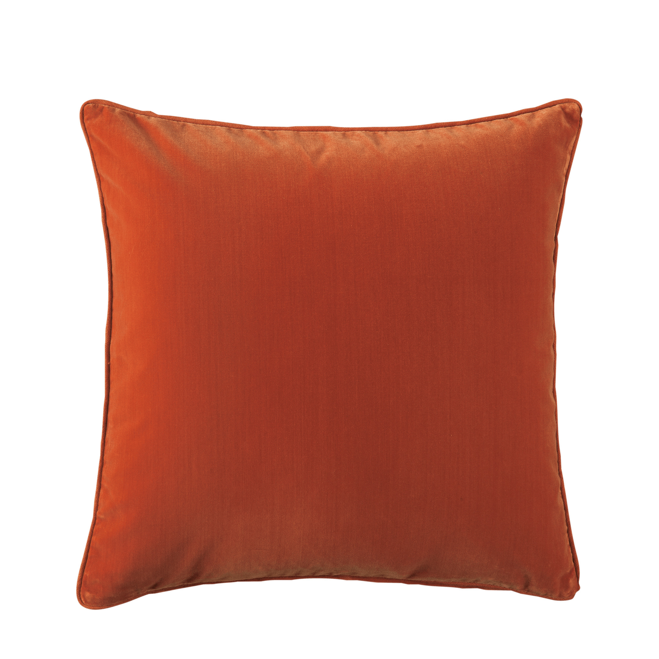 OKA, Large Plain Velvet Cushion Cover - Burnt Orange, Cushion Covers, Velvet, Plain
