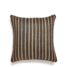 OKA, Artemisia Cushion Cover - Gold/Teal, Cushion Covers, Silk, Striped