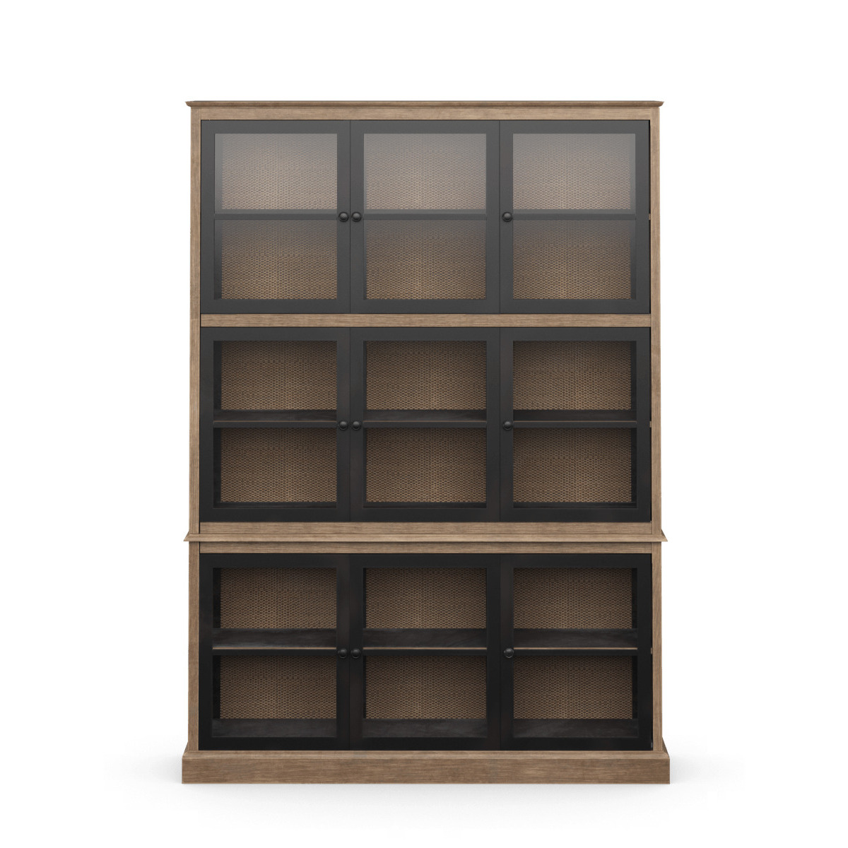 OKA, Pentomino Display Cabinet - Natural, Cabinets, Bayur Wood/Iron
