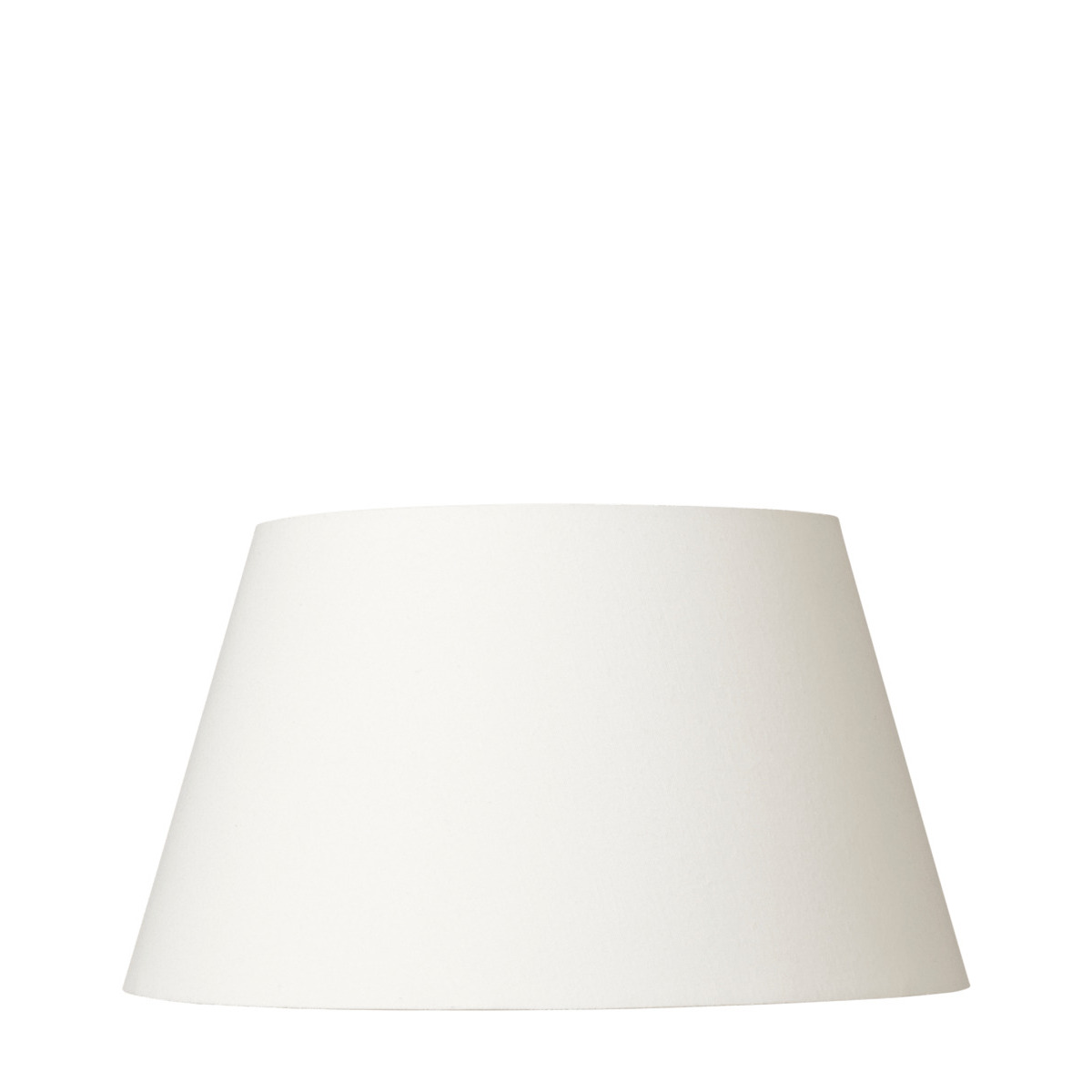 OKA, 26cm Drum Cotton Shade - White, Lampshades, Cotton, Plain